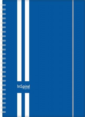 Naptár, tervező, A5, heti, DAYLINER, "InSpiral GT", fehér-kék